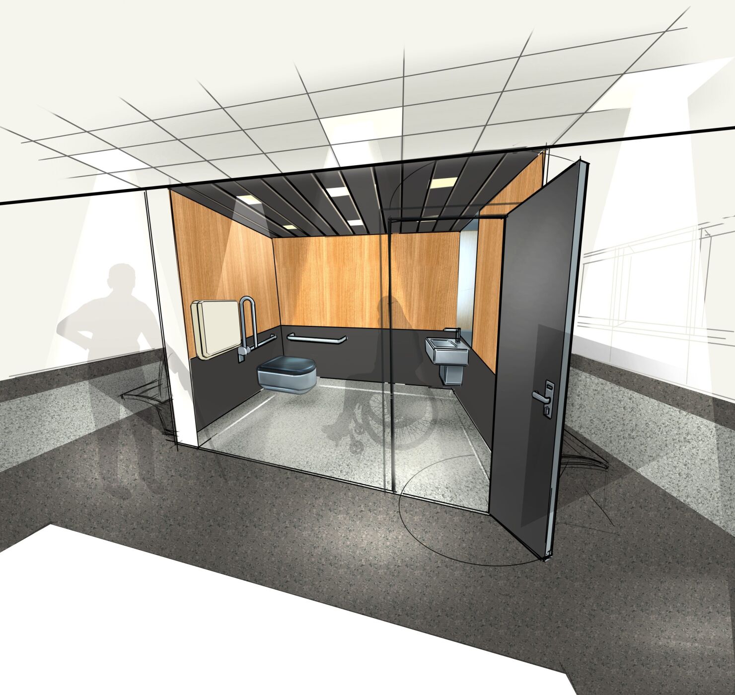 rendering bathroom ferry